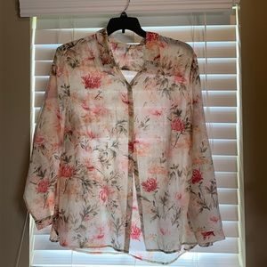J Jill button down top